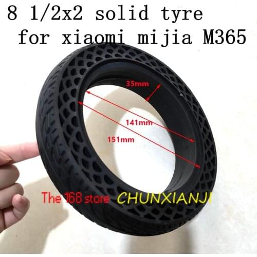 8 1/2x2 Tubeless Wheel Tyres 8 1/2*2 Solid Tyre Inflation Free For Xiaomi Mijia M365 Electric Scooter Tyre Accessory