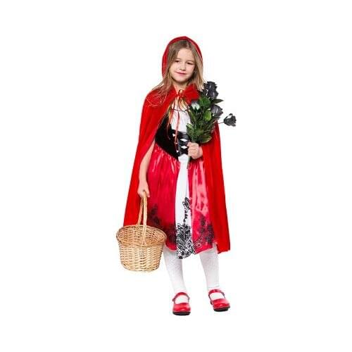 Holloween children Little red riding hood costume cosplay party costumes little red riding hood dress for girls kids Fairy tales