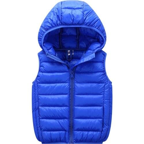 Kids Vest Childrens Girls Vest Hooded Jacket Winter Autumn Waistcoats for Boy Baby Outerwear Coats Big Teens Girl Clothes