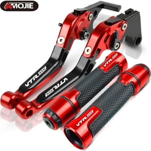 For HONDA VTR1000F / FIRESTORM 1998-2005 Motorcycle Accessories Extendable Brake Clutch Levers and Handlebar Hand Grips ends