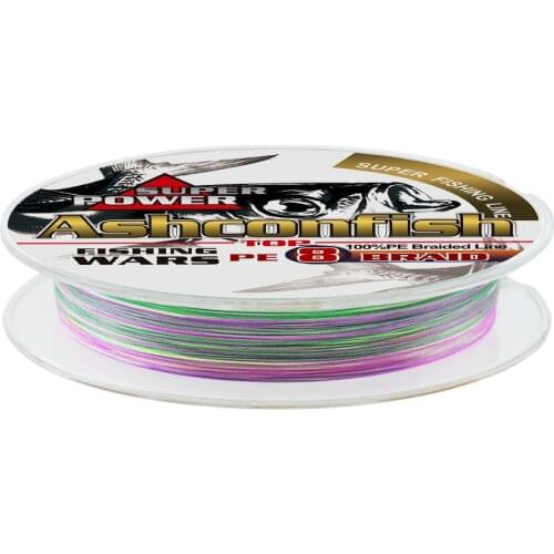 Smooth fishing line braid x8 100M 300M super pe tough 6-100LBS 8Strands resistant thread green grey yellow blue yellow spectra
