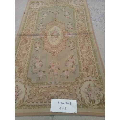 Free shipping 3'X5' needlepoint rugs 100% New Zealand wool handmade rugs for home decoration