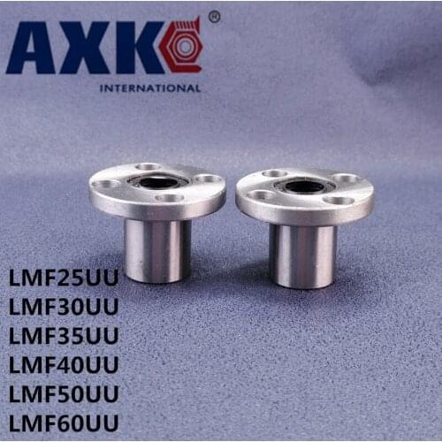 LMF25UU type 25mm flange linear ball bearing for 25mm linear shaft CNC 3D printer LMF30UU LMF35UU LMF40UU LMF50UU LMF60UU 1pc