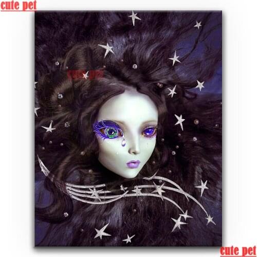 Cute pet mosaic full Square round drill Fantasy woman puzzle Diy diamond painting cross stitch Diamond Embroidery Art home decor