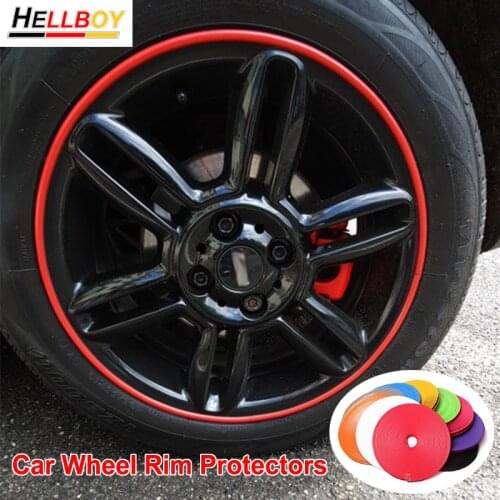 8m Car Tire Wheel Rim Protector Sticker Strips For Q5 A5 VW Tiguan Volkswagen Passat B7 CC Audi A3 8V 8P A4 B8 A1 S3 RS3 S4 RS4