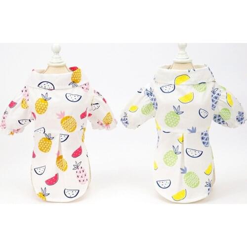 Pineapple sleeve Chihuahua dog cheap clothes no pilling clothes vest dog clothes for small dog supplies shirts simple shirts
