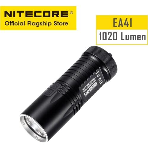 NITECORE EA41 strong light long-range outdoor white light AA battery waterproof flashlight search lamp