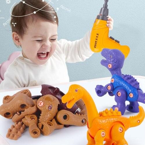 DIY Disassembly Assembly Dinosaur Toy Set Screw Nut Combination Assembling Dinosaur Model Educational Toy For Children Kids Gift