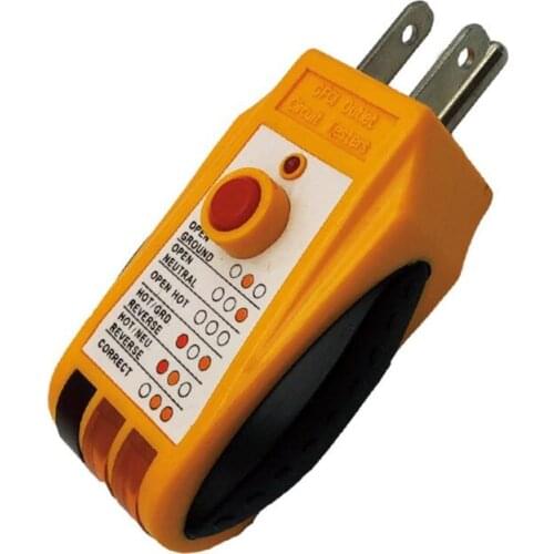 Outlet Tester Receptacle Socket Detector for Standard AC Outlets Automatic Electric Circuit Polarity Voltage Monitor