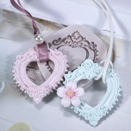 Love Photo Frame Epoxy Resin Silicone Mold for DIY Handmade Ornaments Plaster Candle Jewelry Kids Toys Key Chain Fondant Mould