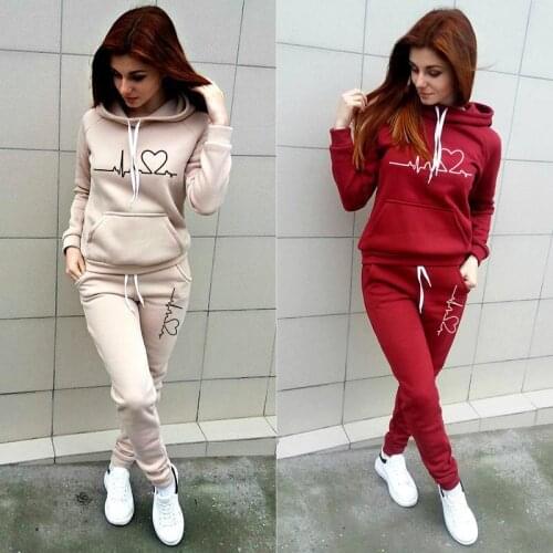 Two Piece Set Women Tracksuit Autumn Spring Hoodies and Pants Jogging Ropa Mujer Hooded Sweatshirts Casual Outfits Female Suits