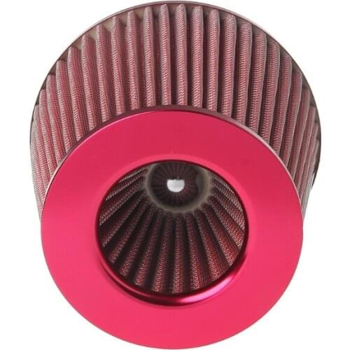 Universal Vehicle Air Intake Chrome Open Top Cone Air Filter Breather 3" Inlet 1XCF