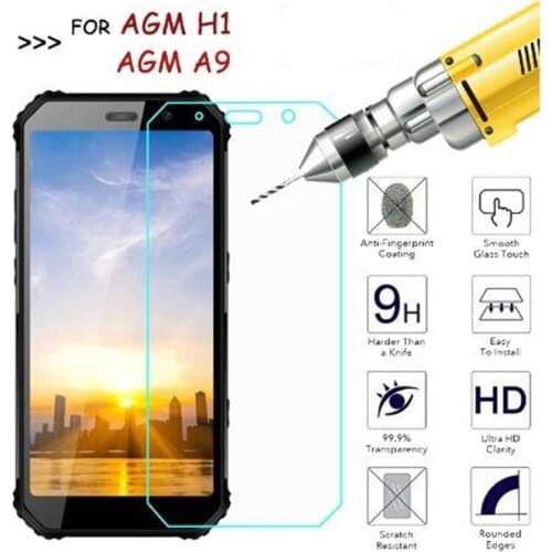 Tempered Glass For AGM A9/H1 Protective Phone Film Cover For AGM H1/ A9 Protector Screen 2.5D 9H Premium Glass