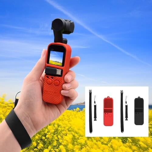 Protector Case Silicone Cover with Sling Strap for DJI Osmo Pocket Multi-colored Handle Handheld Gimbal Camera Stabilizer Parts