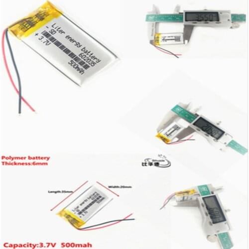 1/5/10pcs Good Qulity 3.7V,500mAH,602035 Polymer lithium ion / Li-ion battery for TOY,POWER BANK,GPS,mp3,mp4