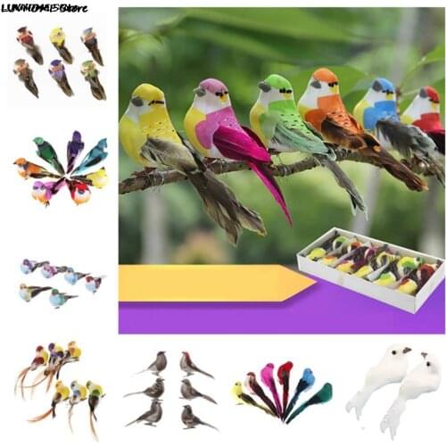 1Pc Mini Fake Birds Artificial Foam Feathers Mini Birds Home Party Wedding Decor