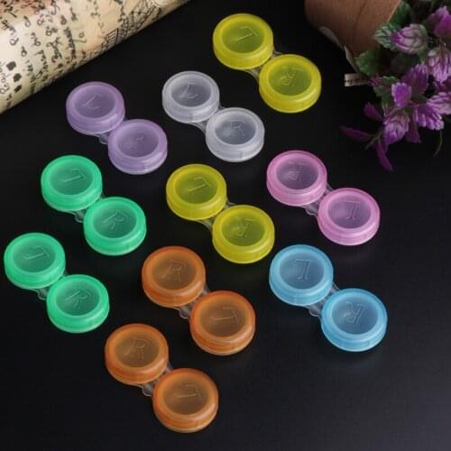 10Pcs contact lens L+R cases Storage Holder Soaking Container Travel Accessaries 2XPC