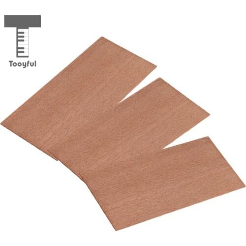 Tooyful 3 Pcs Sapele Wood Head Veneer Headplate Headstock Luthier DIY Tonewood for Acoustic Classic Guitar Making
