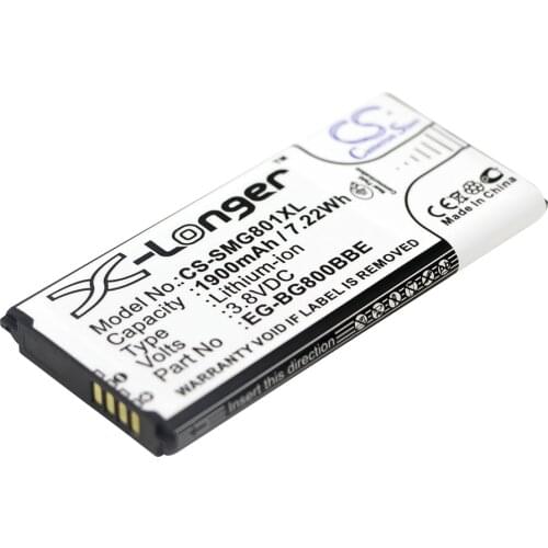 CS 1900mAh/7.22Wh battery for Samsung Galaxy S5 Dx,Galaxy S5 Mini,SM-G800Y EB-BG800BBE,EB-BG800CBE,EG-BG800BBE