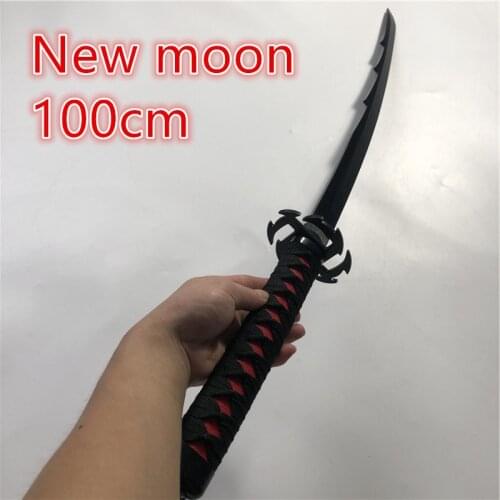 Anime Cosplay Bleach Kurosaki ichigo sword Prop New moon Sword Role cosplay Bleach Wood Sword Weapon 100cm