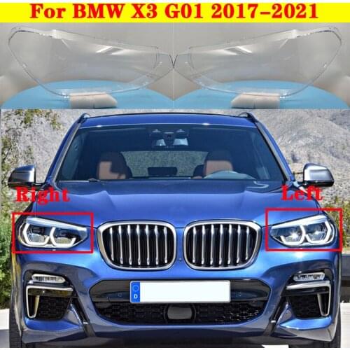 Car Light Caps Transparent Lampshade Front Headlight Cover Glass Lens Shell Cover For BMW X3 G01 2017-2021