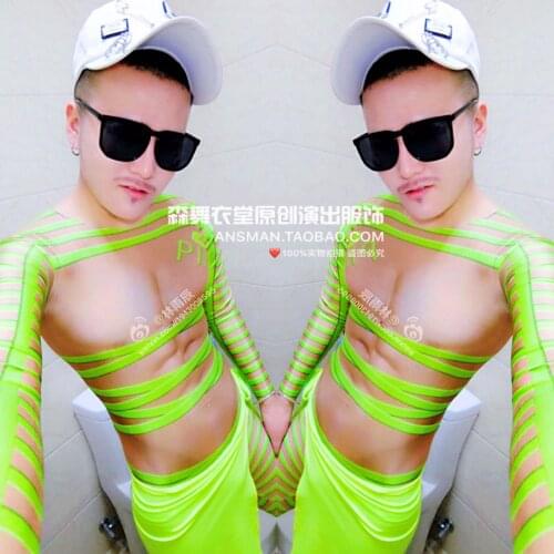 Free Shipping 2020 New Summer Trousers Men Personality Jumpsuit Male Singer Skinny Jogger Dress Mens Rompers Sweatpants Onesies