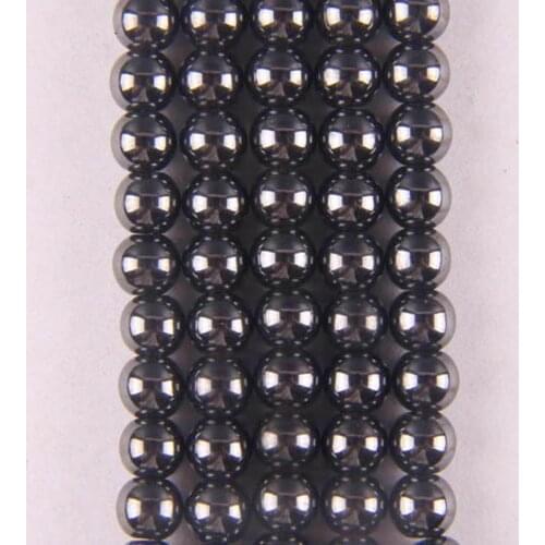 6MM Black Magnetic Hematite Healing Loose Beads 16 Inch Jewelry For Woman Gift Making B095