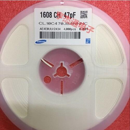 CL10C470JB8NNWC CL10C470JB8NNNC CL10C470JB8NFNC CL10C470KB8NNWC CL10C470KB8NNNC 0603 47pF 50V C0G ±5% ±10% Chip capacitors