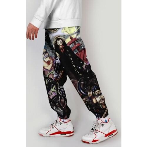 Jogger Men Streetwear Spring Autumn Sweatpants Harajuku Pant Fashion Broadcloth Straight Roronoa Zoro Casual Loose Mid Flat
