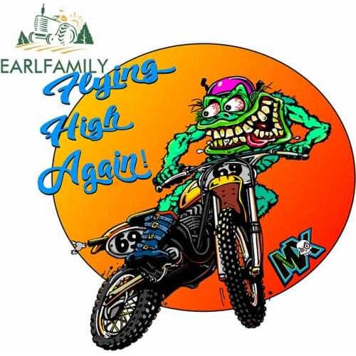 EARLFAMILY 13cm x 12.6cm for AUTHENTIC EVEL AL RETRO MOTOCROSS MX RACING EXTREME NITRO Car Decal Fashion 3D Funny Car Sticker