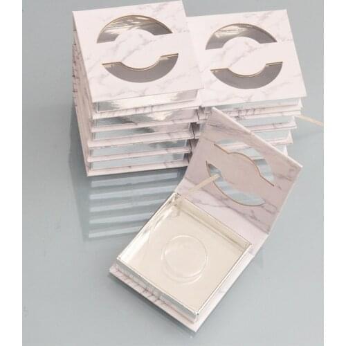 Wholesale false eyelash packaging box lash boxes custom logo fake 3d mink lash extension strip square magnetic case empty