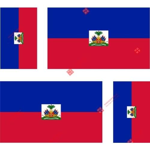 Hot Sell Personality 4x Haiti Haitian Flag Decals Sticker Bike Car Helmet Racing Laptop Stickers