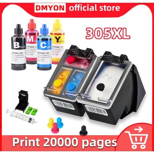 305XL DeskJet 2710 2730 2720 4110 4120 4130 4134 2320 Printer Ink Cartridge Replacement for HP Inkjet 305 XL