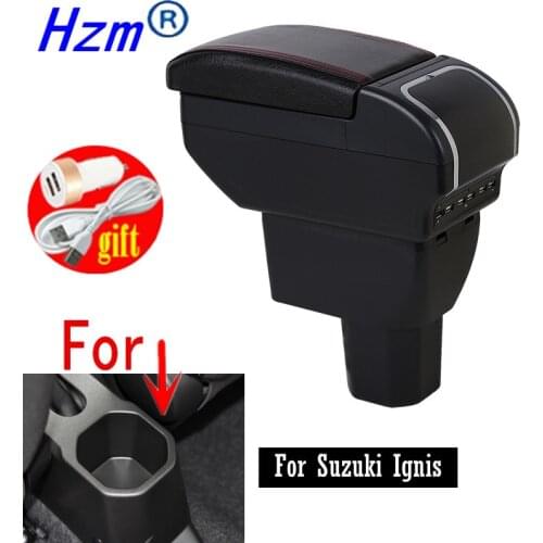 For Suzuki IGNIS Armrest parts Interior Storage box 9USB Simple installation Car Armrest box
