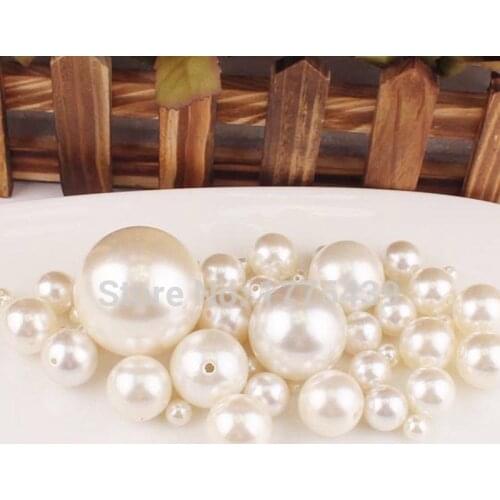 Factory Price 2-20mm all size Ivory Fashion Round Imitation pearl Beads Wholesale Loose Acrylic Bead for Jewelry Accessories DIY