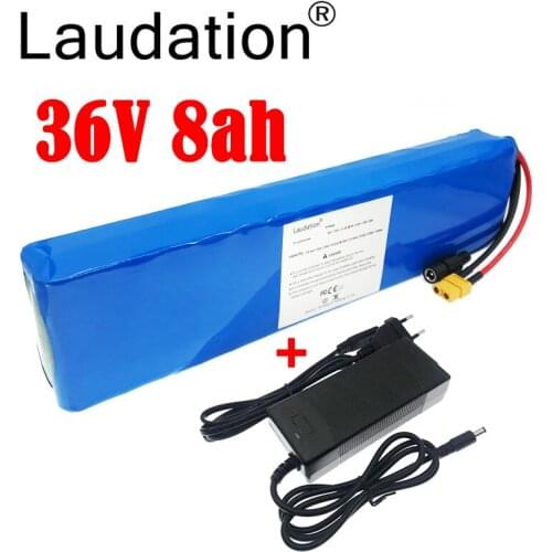 Laudation 2021 Original 36V Battery 10S3P 8Ah Battery Pack 500W High Power Battery 42V 8000mAh Electric Bicycle With BMS+Charge