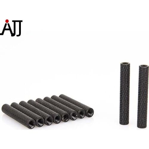 M3 15mm 30mm 35mm Aluminum Textured Spacers Standoff Black 10pcs/Bag for FPV Racing Drone Frame Stand-Off Screws