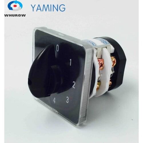 Rotary switch 0-4 position multi-step 2 poles 32A 690V Universal changeover cam main selector switch YMZ12-32/2