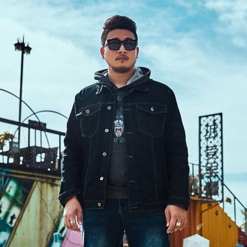 Extra XL Menswear Mens Casual Loose Denim Jacket Jacket Mens Washed Mens Denim Shirt Plus Size Men Clothing