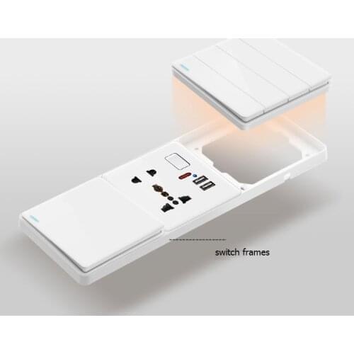 86 Type Wall Switch Frame 2 position 3 postion 4 Position Frame for Wall Switch and Socket Switch Organizers