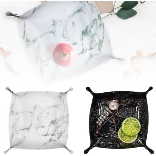Non-slip Storage Tray High Quality Fruit Tray Marble Desktop Decoration Jewelry And Cosmetics Organizer Gift Home Organizer