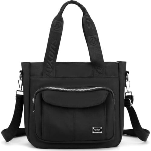 Nylon Waterproof Handbag For Womens 2021 Large-capacity Solid Color Single Shoulder Bag Multi-pocket Travel Messenger Bag Sac