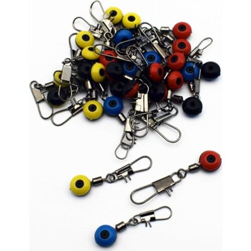 50 pcs/lot Sea Fishing Float Connector Rolling Swivel stainless steel pins Stopper Fishing Tool
