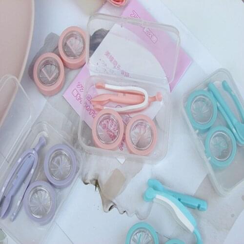 Portable Diamond Shaped Contact Lens Case Protector Box Travel Glasses Holder Eyewear Accessories Travel Kit Box New Arrive