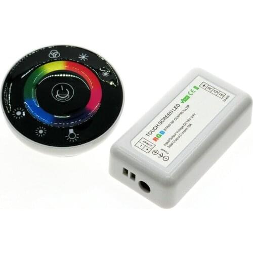 10pcs 18A 7 Keys RF Remote controller LED Touch Round RGB Controller DC12V-DC24V for 5050 3528 2835 LED strip lights