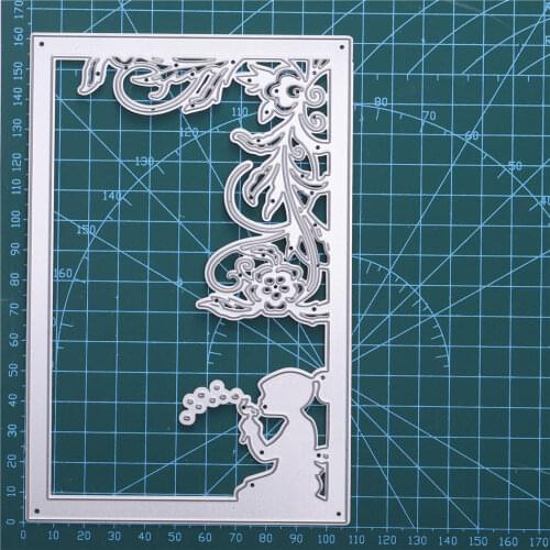 YaMinSanNiO Little Girl Frame Metal Cutting Dies New 2020 Scrapbooking Album Card Making Stencil Die Cut Template Embossing