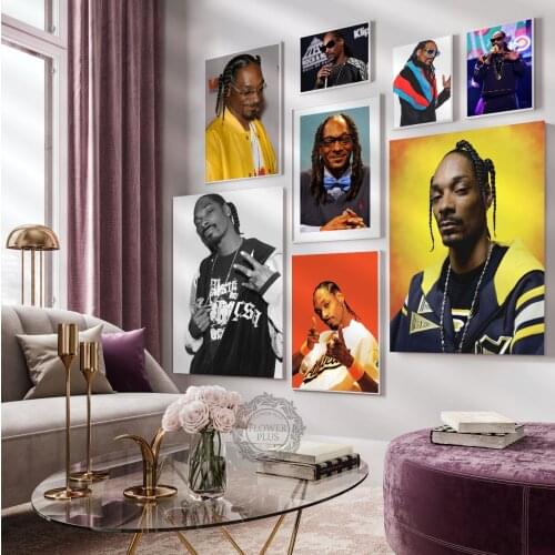 Rapper Snoop Dogg Hip Hop Rap Music Poster and Prints Canvas Painting on Wall Art Prints Pictures for living Room Decoration