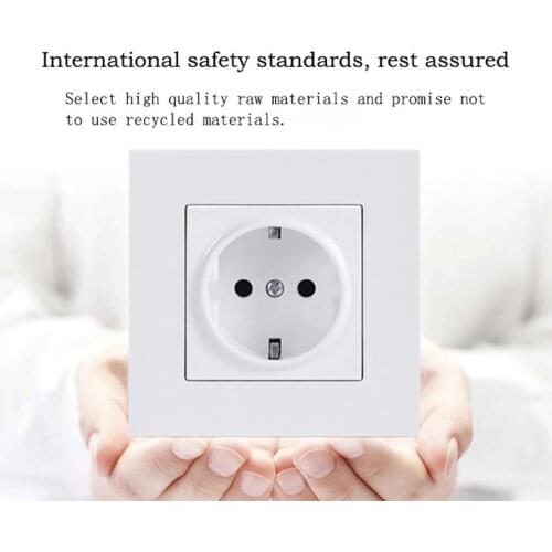 16A 250V Bedroom socket Plug EU Standard Electrical Outlet White Panel Wall Socket Wall Electric Sockets Outlet New style Panel