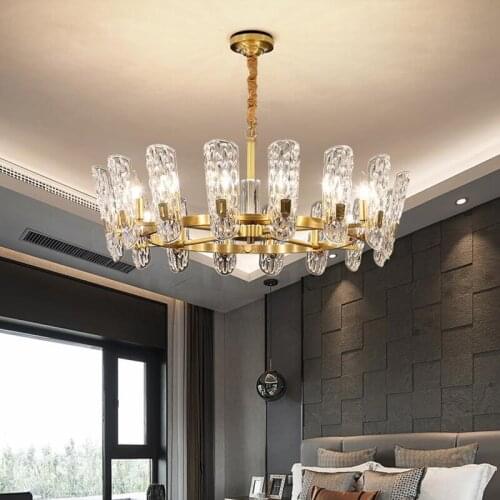 Modern Luxury Crystal Chandelier Living Room Lamp Restaurant Villa Atmosphere Style Lighting