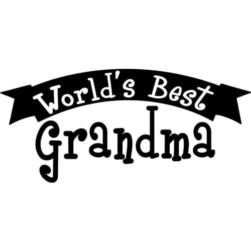 17X7.7CM WORLDS BEST GRANDMA Vinyl Graphic Decal Car Sticker Car-styling S8-0669